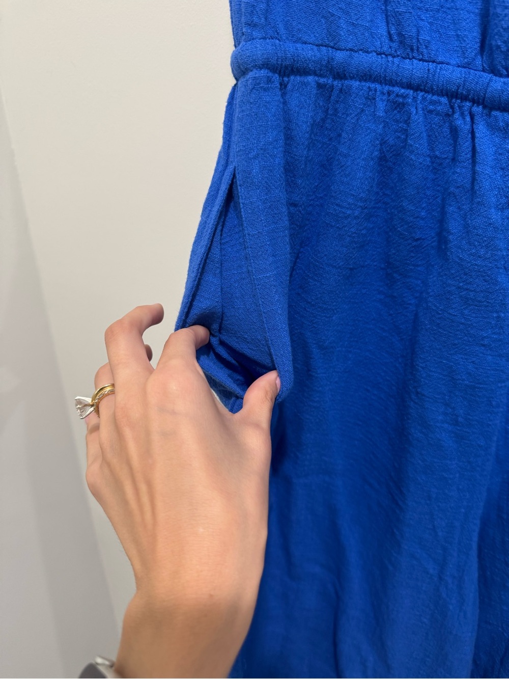 Aerie Strapless Wide Leg Jumpsuit Blue NWT Size XS - Picture 12 of 14